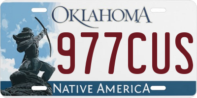 OK license plate 977CUS