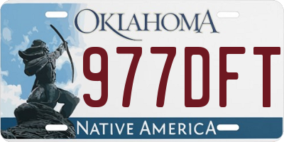OK license plate 977DFT
