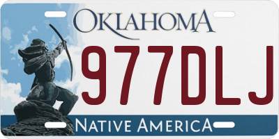OK license plate 977DLJ