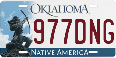 OK license plate 977DNG