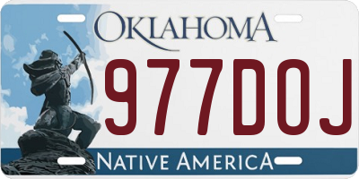 OK license plate 977DOJ