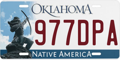 OK license plate 977DPA