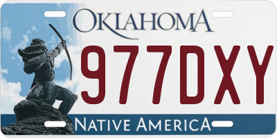 OK license plate 977DXY