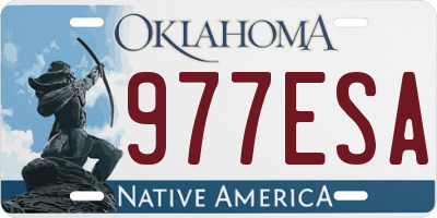 OK license plate 977ESA
