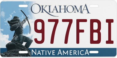 OK license plate 977FBI