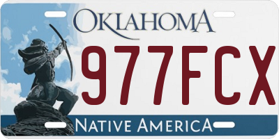 OK license plate 977FCX