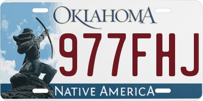 OK license plate 977FHJ