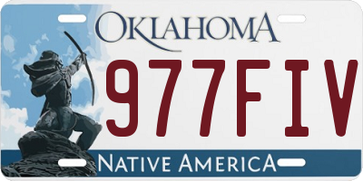 OK license plate 977FIV