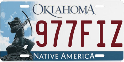 OK license plate 977FIZ