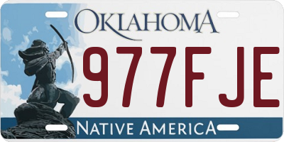 OK license plate 977FJE