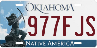 OK license plate 977FJS