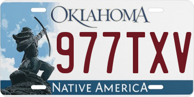 OK license plate 977TXV