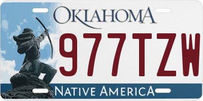 OK license plate 977TZW