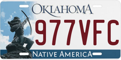 OK license plate 977VFC