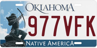 OK license plate 977VFK