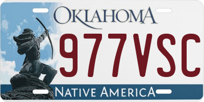 OK license plate 977VSC