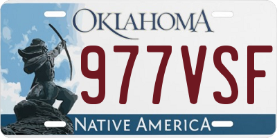 OK license plate 977VSF