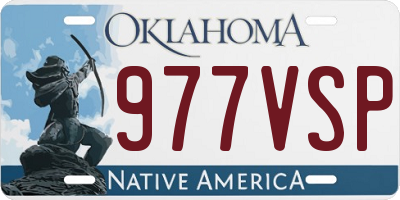 OK license plate 977VSP
