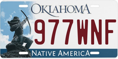 OK license plate 977WNF