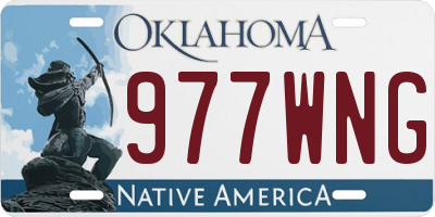OK license plate 977WNG