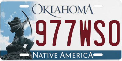 OK license plate 977WSO