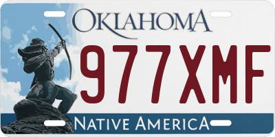 OK license plate 977XMF