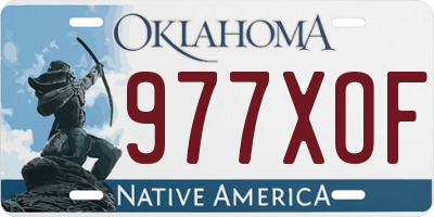OK license plate 977XOF