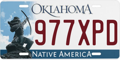 OK license plate 977XPD