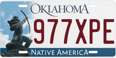 OK license plate 977XPE