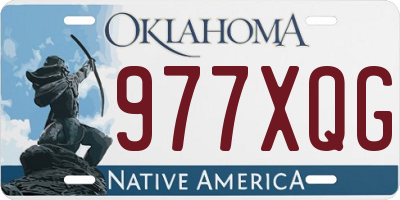 OK license plate 977XQG