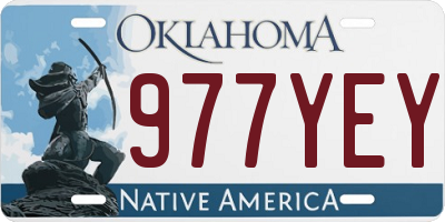 OK license plate 977YEY