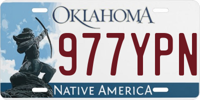 OK license plate 977YPN