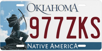 OK license plate 977ZKS