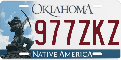 OK license plate 977ZKZ