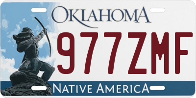 OK license plate 977ZMF