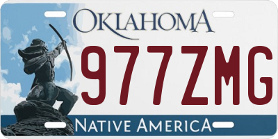 OK license plate 977ZMG