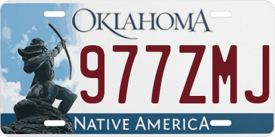 OK license plate 977ZMJ