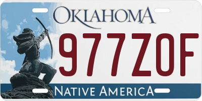 OK license plate 977ZOF