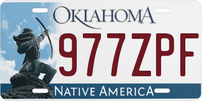 OK license plate 977ZPF