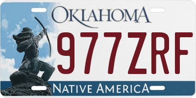 OK license plate 977ZRF