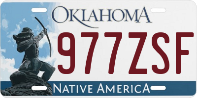 OK license plate 977ZSF