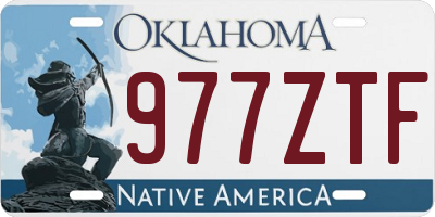 OK license plate 977ZTF