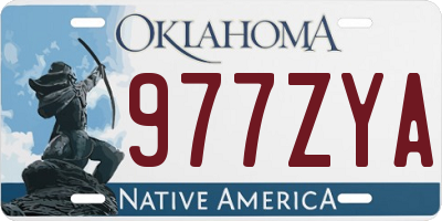 OK license plate 977ZYA