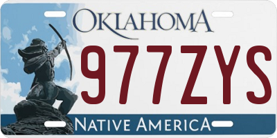 OK license plate 977ZYS