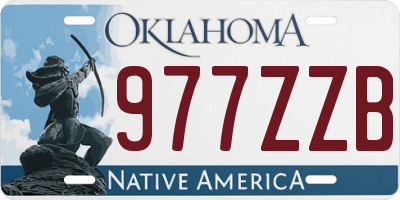 OK license plate 977ZZB