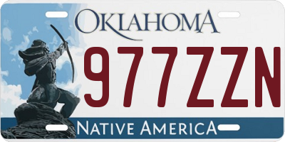 OK license plate 977ZZN