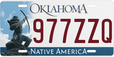 OK license plate 977ZZQ