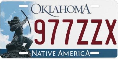 OK license plate 977ZZX