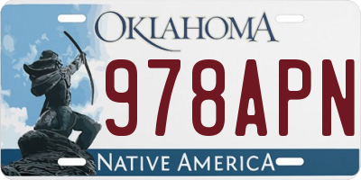 OK license plate 978APN