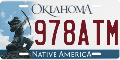 OK license plate 978ATM